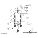 I-String Assembly - Double Insulator, Tangent Suspension, Tri-Bundle Conductor, 50K